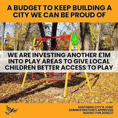 We are investing another £1m into play areas to give local children better access to play